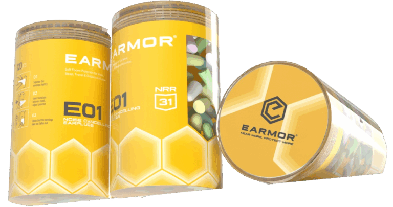 ΩΤΟΑΣΠΙΔΕΣ EARMOR E01, Βύσμα Αφρώδους Υλικού, Διάφορα Χρώματα, (Κουτί 120 τεμ.)
